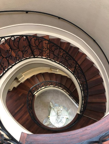 Staircase viewed from above in Galveston