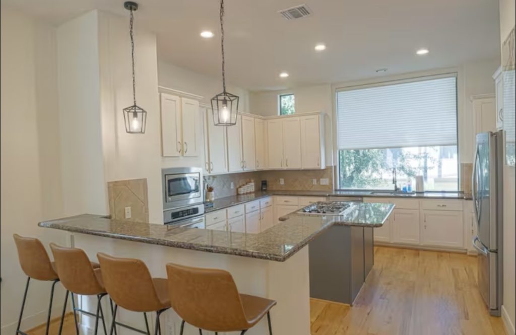 Kitchen with island seating in Houston