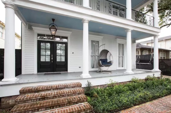 Front porch of the New Orleans home